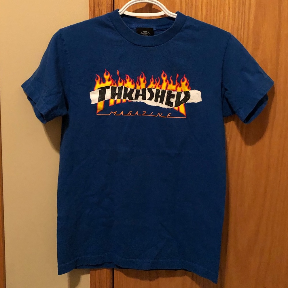 Thrasher Blue Graphic Logo T-Shirt